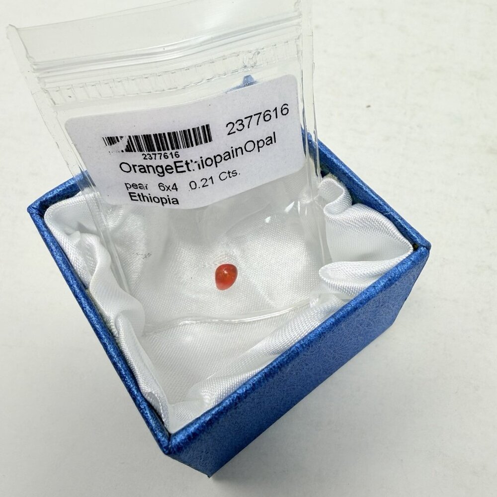 Shop LC Orange Ethiopian Opal Pear Shaped Loose Gemstone for Jewelry Making 5327